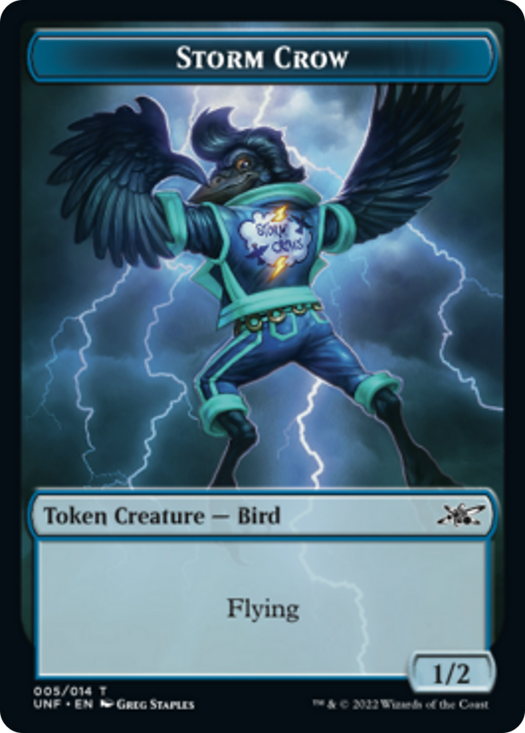 Teddy Bear // Storm Crow Double-Sided Token [Unfinity Tokens] | Good Games Modbury