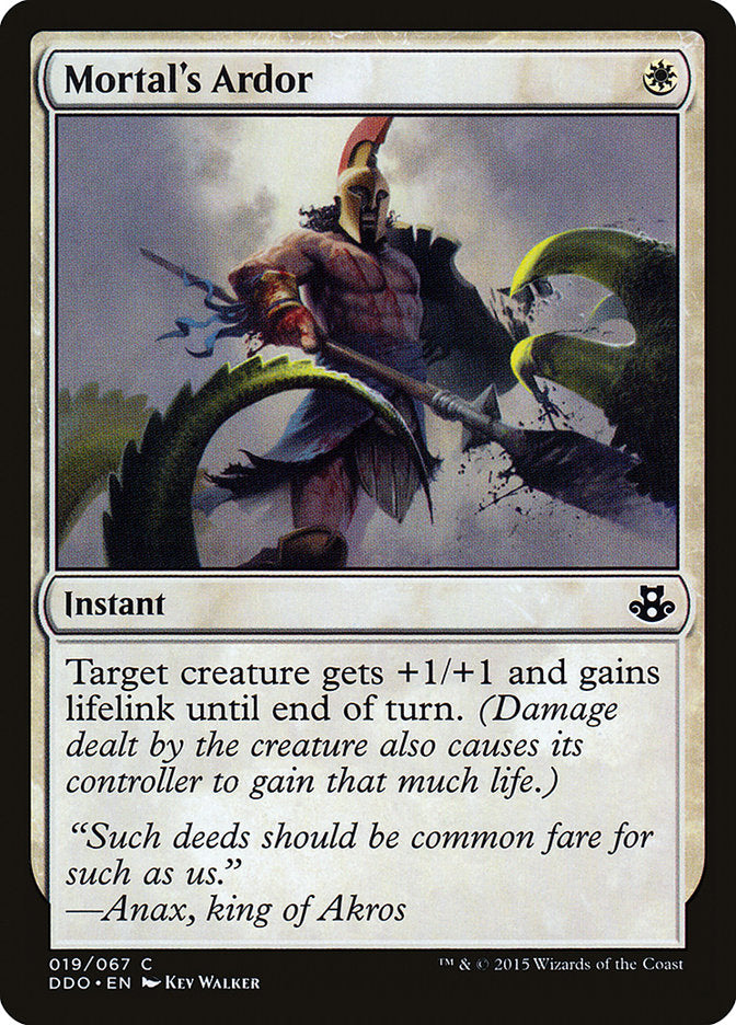 Mortal's Ardor 19/67 (Duel Decks: Elspeth vs. Kiora)  | Good Games Modbury