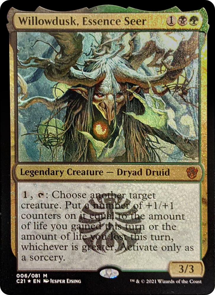 Willowdusk Essence Seer Display Commander Thick Stock 6 (Commander 2021)  - Foil | Good Games Modbury