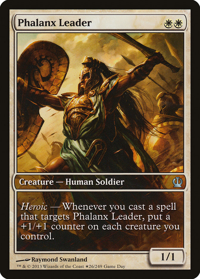 Phalanx Leader (Game Day) (Extended Art) [Theros Promos] | Good Games Modbury