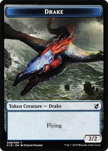 Drake Human Double Sided Token 8 // 3 (Commander 2019)  | Good Games Modbury