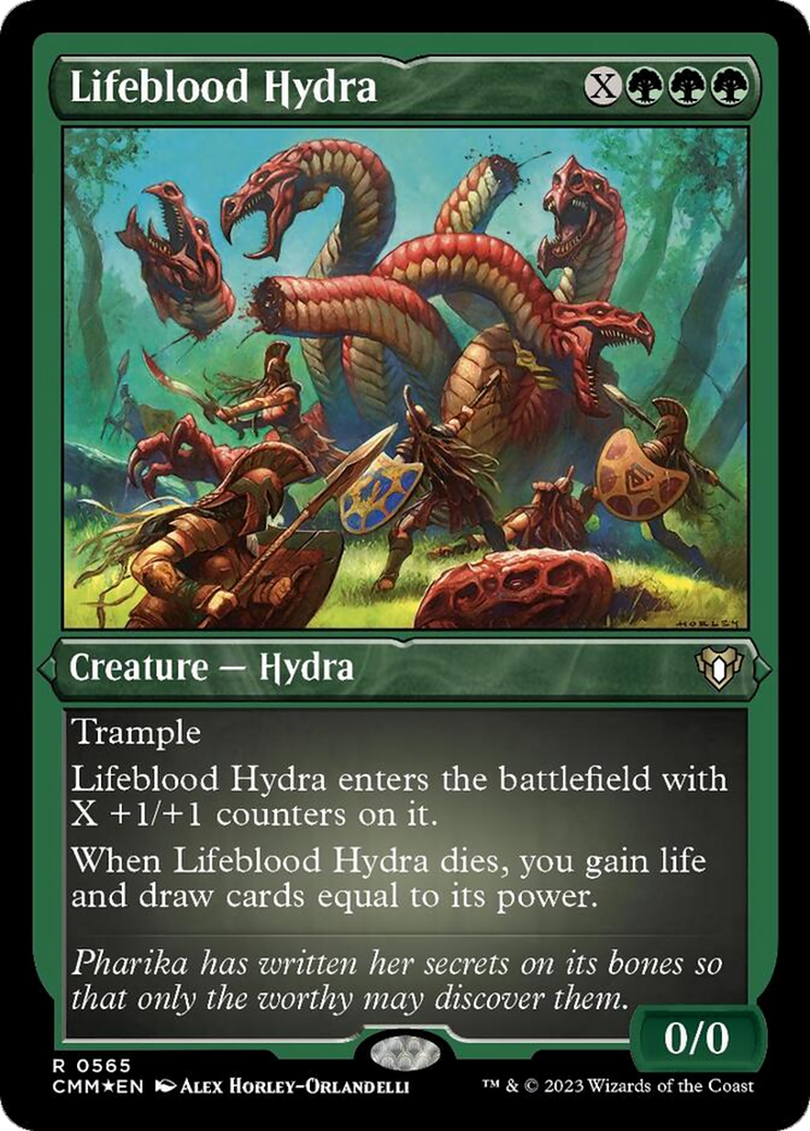 Lifeblood Hydra (Foil Etched) [Commander Masters] | Good Games Modbury