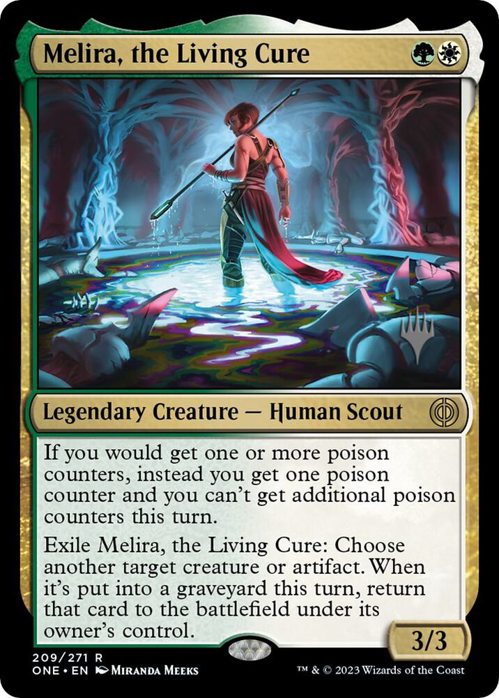 Melira the Living Cure 209 (Promo Pack: Phyrexia: All Will Be One)  - Foil | Good Games Modbury