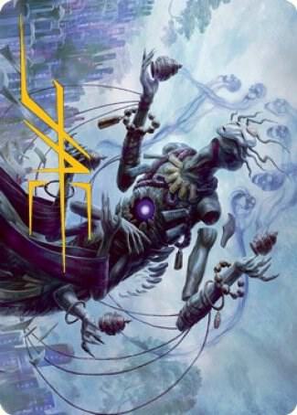 Myojin of Grim Betrayal Art Card Gold Stamped Signature 9 (Art Series: Kamigawa: Neon Dynasty)  | Good Games Modbury