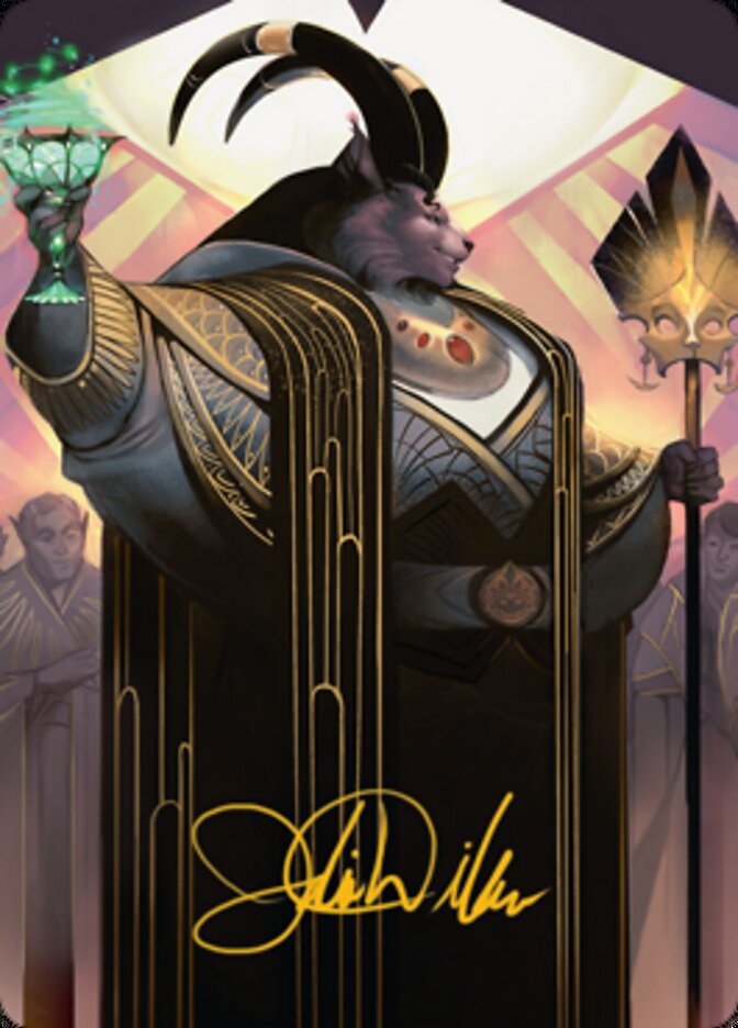 Jetmir, Nexus of Revels 2 Art Card (Gold-Stamped Signature) [Streets of New Capenna Art Series] | Good Games Modbury