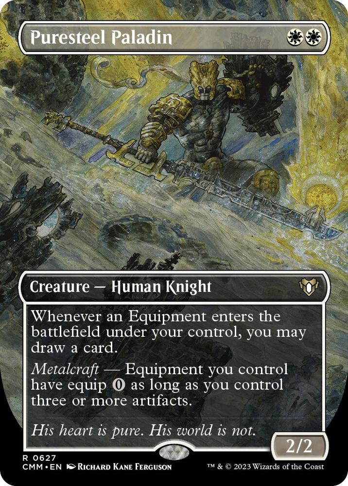 Puresteel Paladin 627 (Commander Masters)  - Borderless | Good Games Modbury