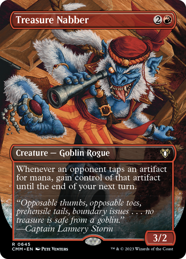 Treasure Nabber (Borderless Alternate Art) [Commander Masters] | Good Games Modbury