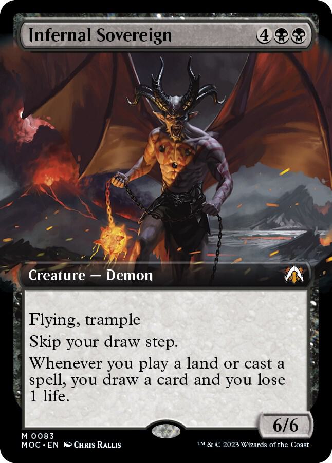 Infernal Sovereign 83/444 (Commander: March of the Machine)  - Extended Art Foil | Good Games Modbury