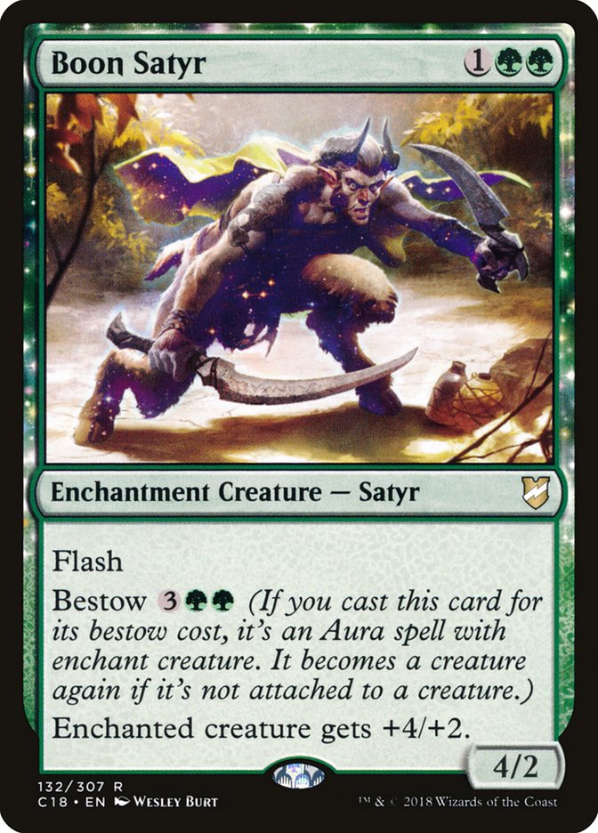 Boon Satyr 132/307 (Commander 2018)  | Good Games Modbury
