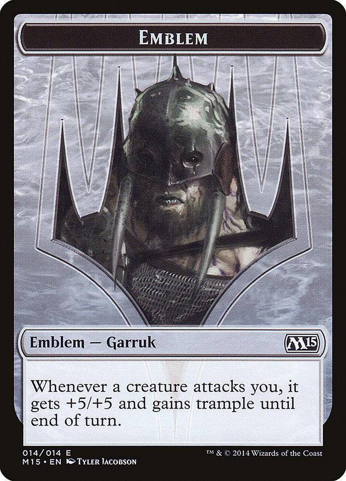 Garruk, Apex Predator Emblem [Magic 2015 Tokens] | Good Games Modbury