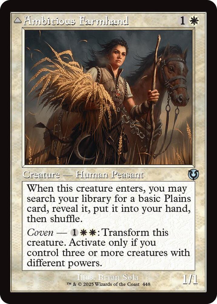 Ambitious Farmhand // Seasoned Cathar 448/287 (Innistrad Remastered)  - Retro Foil | Good Games Modbury