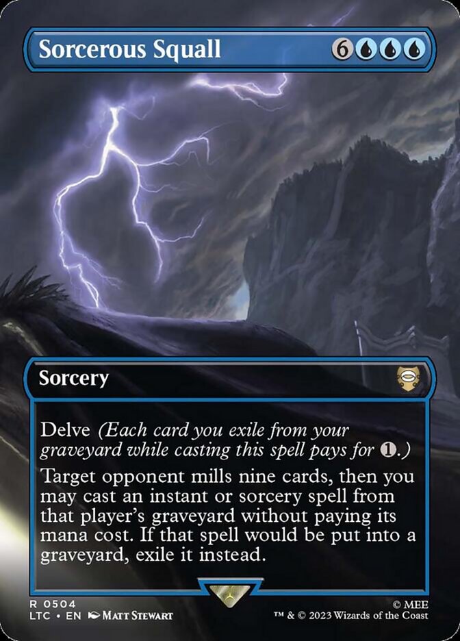 Sorcerous Squall 504/347 (Commander: The Lord of the Rings: Tales of Middle-earth)  - Borderless Foil | Good Games Modbury
