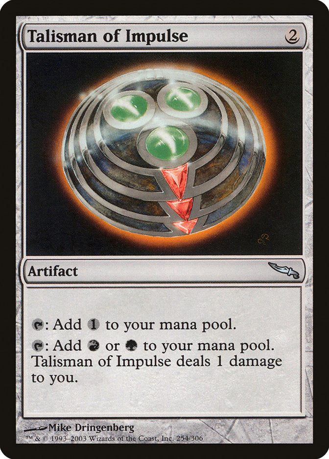 Talisman of Impulse [Mirrodin] | Good Games Modbury