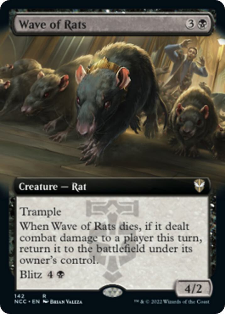Wave of Rats Extended Art 142 (Commander: Streets of New Capenna)  | Good Games Modbury