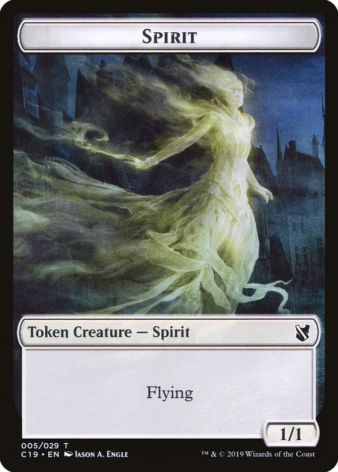 Spirit Token [Commander 2019 Tokens] | Good Games Modbury