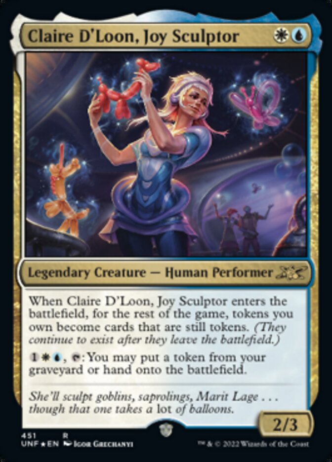 Claire D'Loon, Joy Sculptor (Galaxy Foil) [Unfinity] | Good Games Modbury