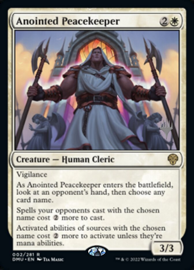 Anointed Peacekeeper (Promo Pack) [Dominaria United Promos] | Good Games Modbury