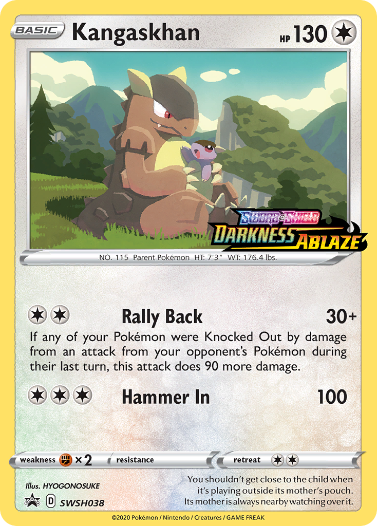 Kangaskhan (SWSH038) (Prerelease Promo) [Sword & Shield: Black Star Promos] | Good Games Modbury