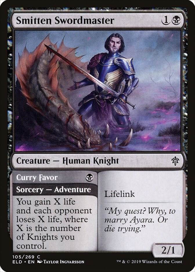 Smitten Swordmaster // Curry Favor 105/269 (Throne of Eldraine)  | Good Games Modbury