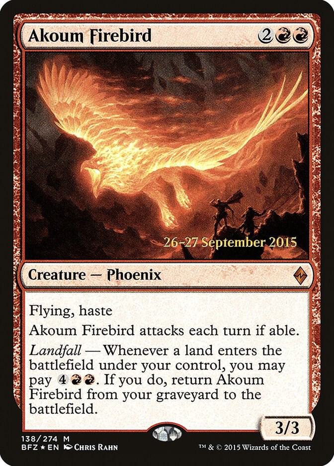 Akoum Firebird 138s/90 (Prerelease Cards)  - PreRelease Foil | Good Games Modbury