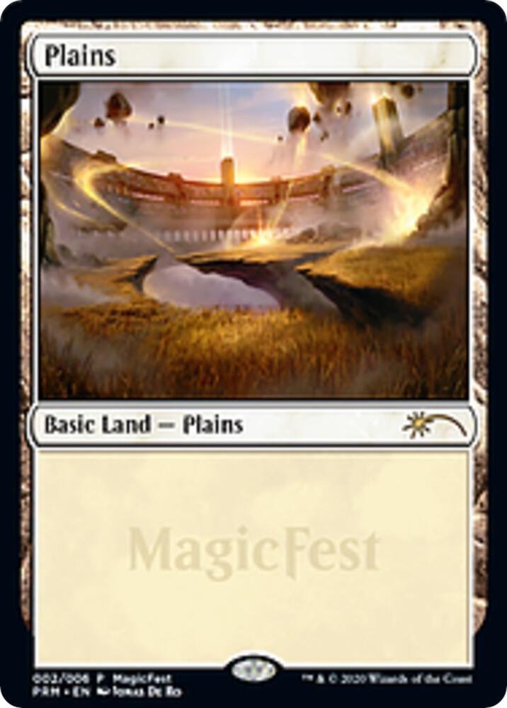 Plains 2/6 (MagicFest Cards)  - Foil | Good Games Modbury