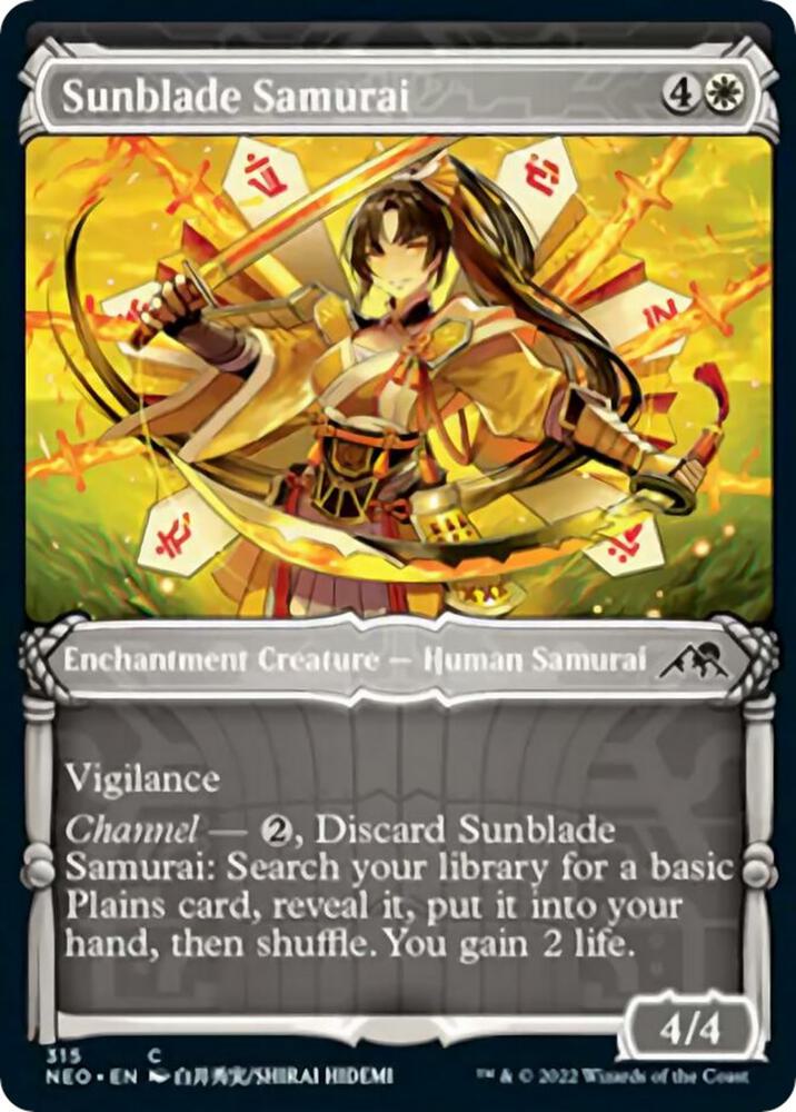 Sunblade Samurai 315/302 (Kamigawa: Neon Dynasty)  - Showcase | Good Games Modbury