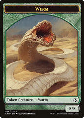 Unwavering Initiate // Wurm Double-Sided Token [Amonkhet Tokens] | Good Games Modbury