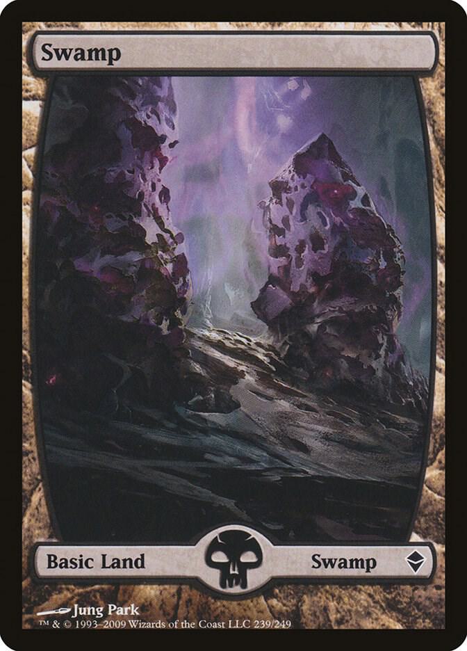 Swamp 239 (Zendikar)  - Full Art Foil | Good Games Modbury