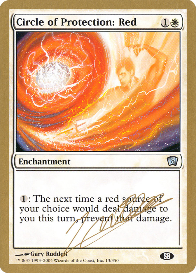 Circle of Protection: Red (Julien Nuijten) (SB) [World Championship Decks 2004] | Good Games Modbury