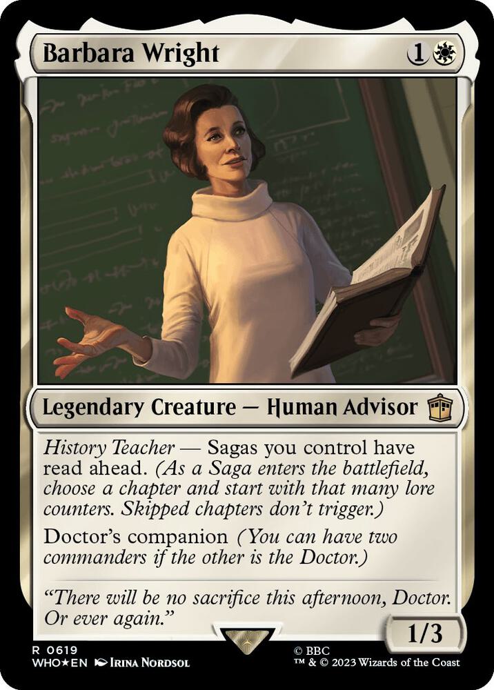 Barbara Wright 619/331 (Universes Beyond: Doctor Who)  - Surge Foil | Good Games Modbury