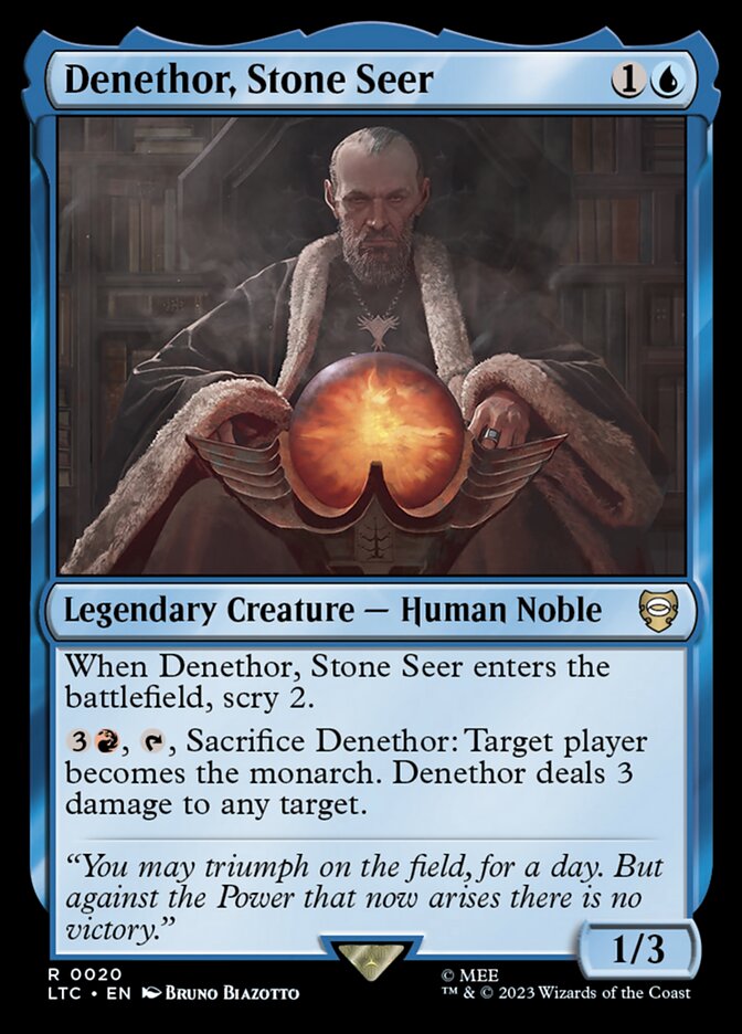 Denethor, Stone Seer 20 (Commander: The Lord of the Rings: Tales of Middle-earth)  | Good Games Modbury