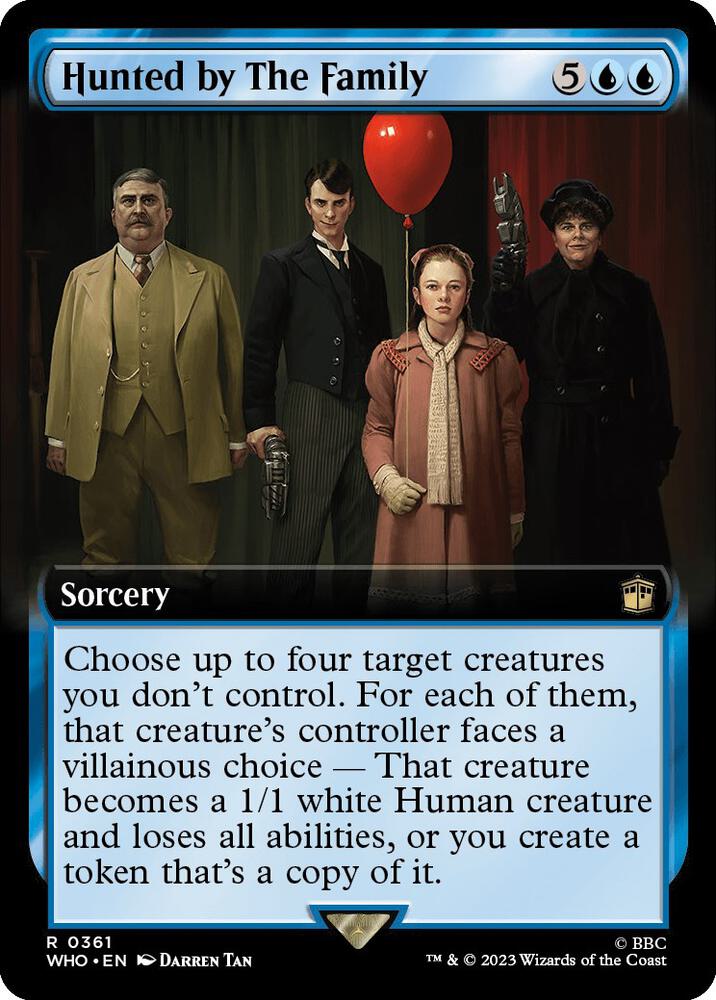 Hunted by The Family 361/331 (Universes Beyond: Doctor Who)  - Extended Art Foil | Good Games Modbury