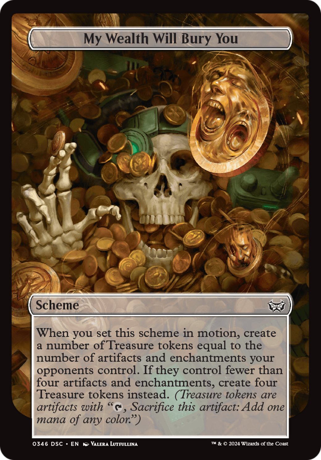 My Wealth Will Bury You (Full Art) [Duskmourn: House of Horror Commander] | Good Games Modbury