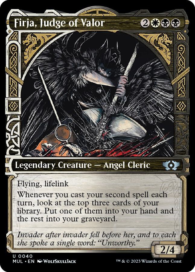 Firja, Judge of Valor 40 (March of the Machine: Multiverse Legends)  - Showcase Foil | Good Games Modbury