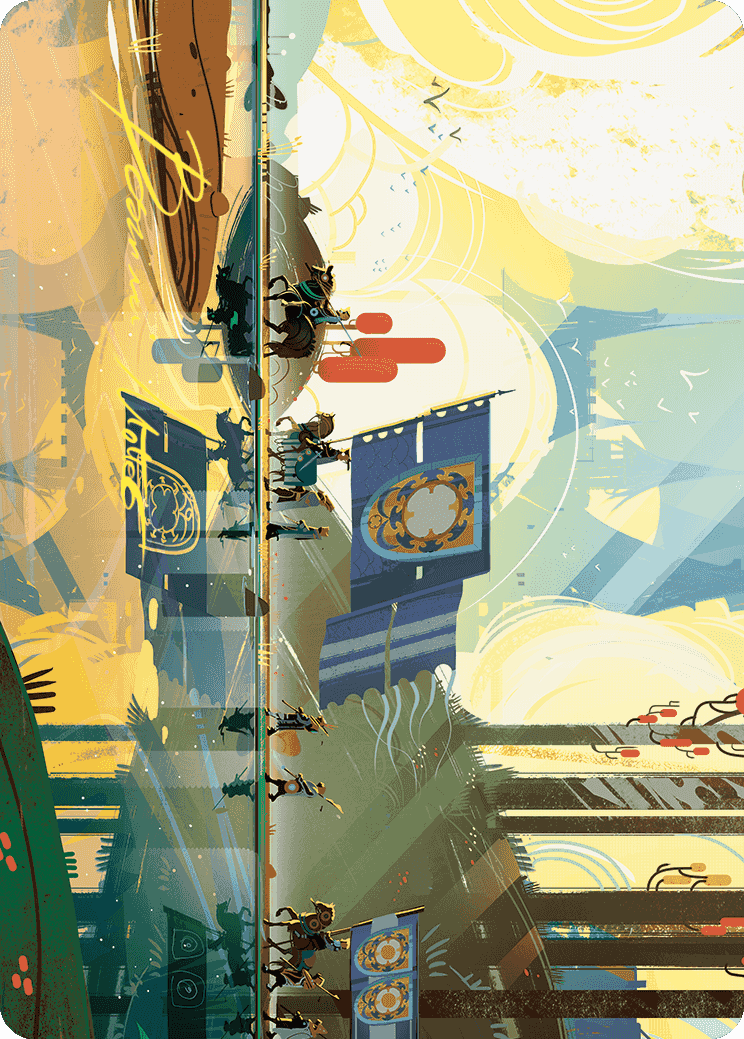 Knightly Valor Art Card (Gold-Stamped Signature) [Wilds of Eldraine Art Series] | Good Games Modbury