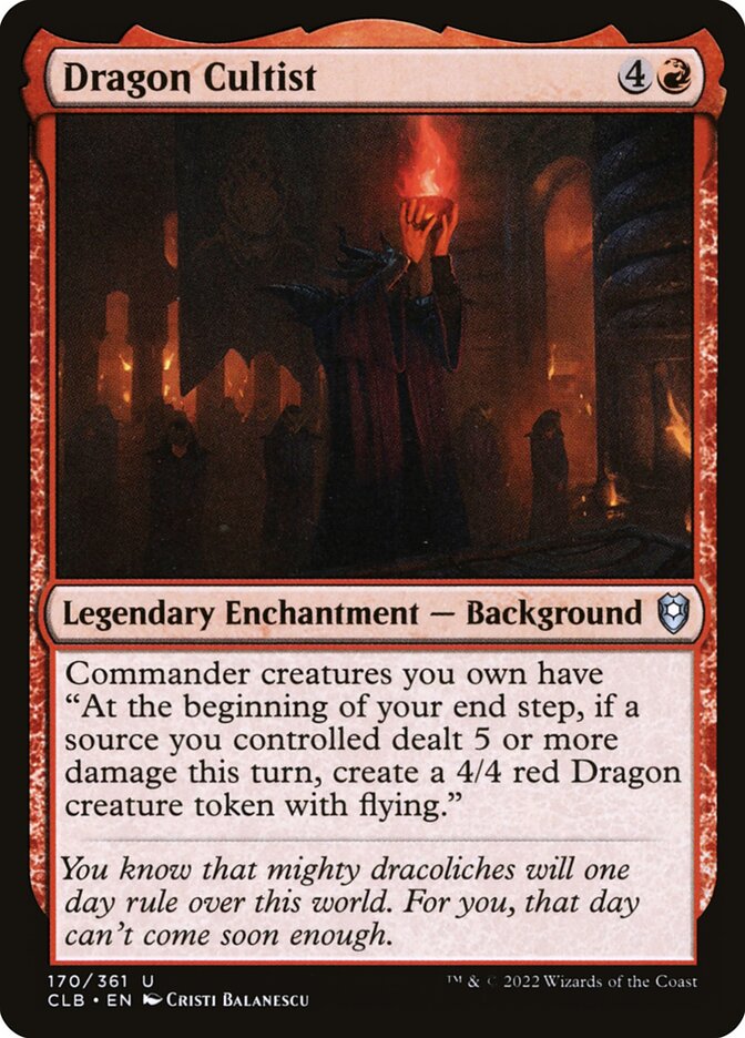 Dragon Cultist 170/361 (Commander Legends: Battle for Baldur's Gate)  | Good Games Modbury