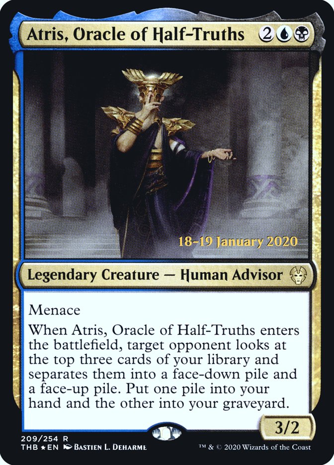 Atris, Oracle of Half-Truths [Theros Beyond Death Prerelease Promos] | Good Games Modbury