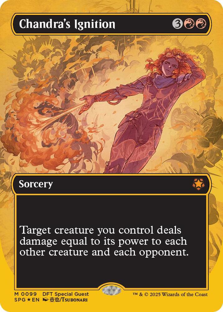 Chandra's Ignition 99/0 (Special Guests)  - Borderless First-Place Foil | Good Games Modbury