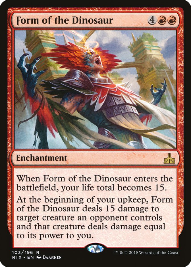 Form of the Dinosaur 103/196 (Rivals of Ixalan)  | Good Games Modbury