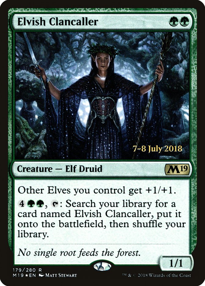 Elvish Clancaller [Core Set 2019 Prerelease Promos] | Good Games Modbury