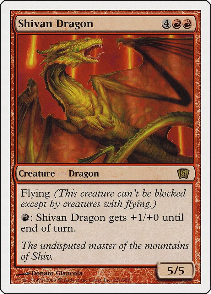 Shivan Dragon 221/350 (8th Edition)  | Good Games Modbury