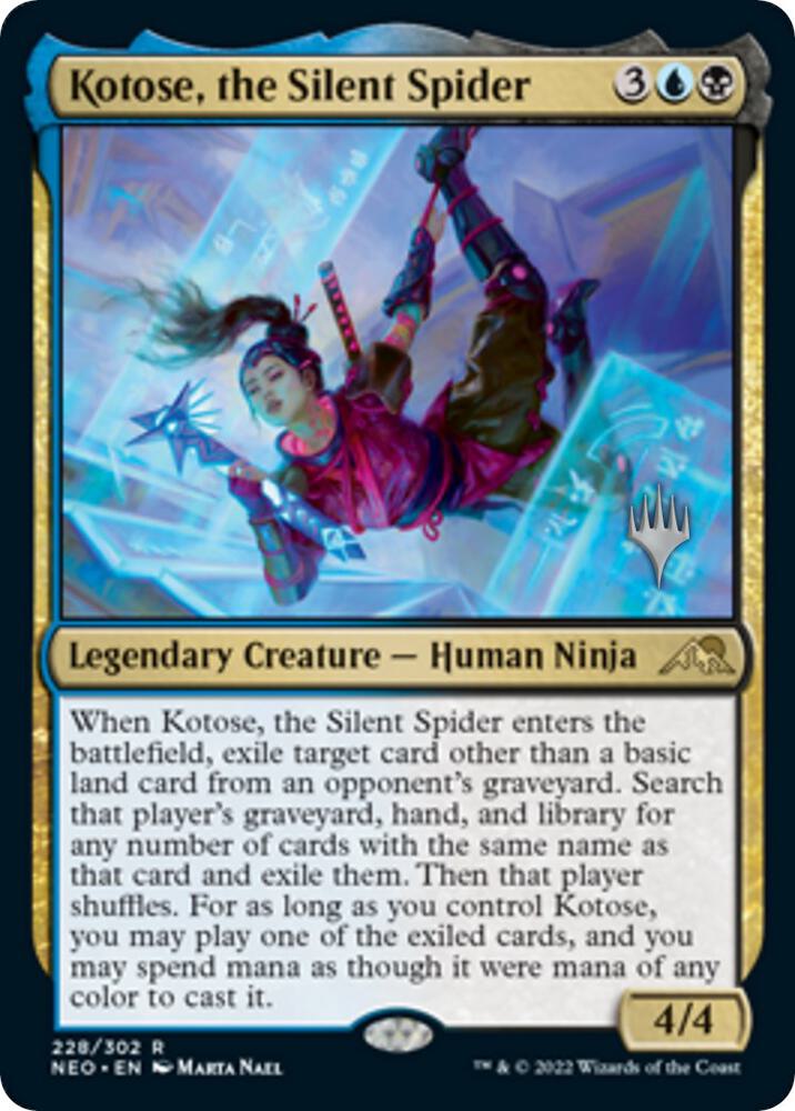 Kotose the Silent Spider 228 (Promo Pack: Kamigawa: Neon Dynasty)  - Foil | Good Games Modbury