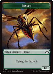 Insect (0012) // Spider Double-Sided Token [Duskmourn: House of Horror Commander Tokens] | Good Games Modbury