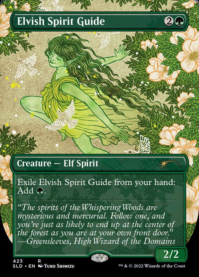 Elvish Spirit Guide (Borderless) [Secret Lair Drop Series] | Good Games Modbury