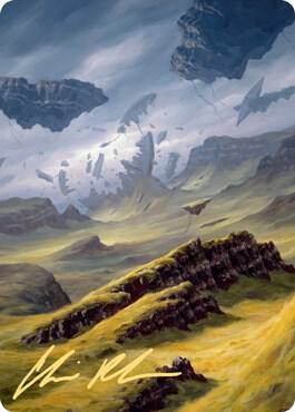 Plains Art Card 9 81 Gold Stamped Signature 9 (Art Series: Zendikar Rising)  | Good Games Modbury