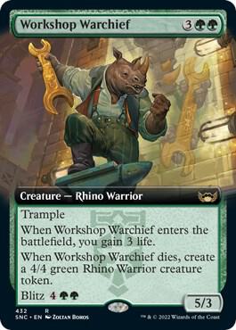 Workshop Warchief Extended Art 432/281 (Streets of New Capenna)  | Good Games Modbury
