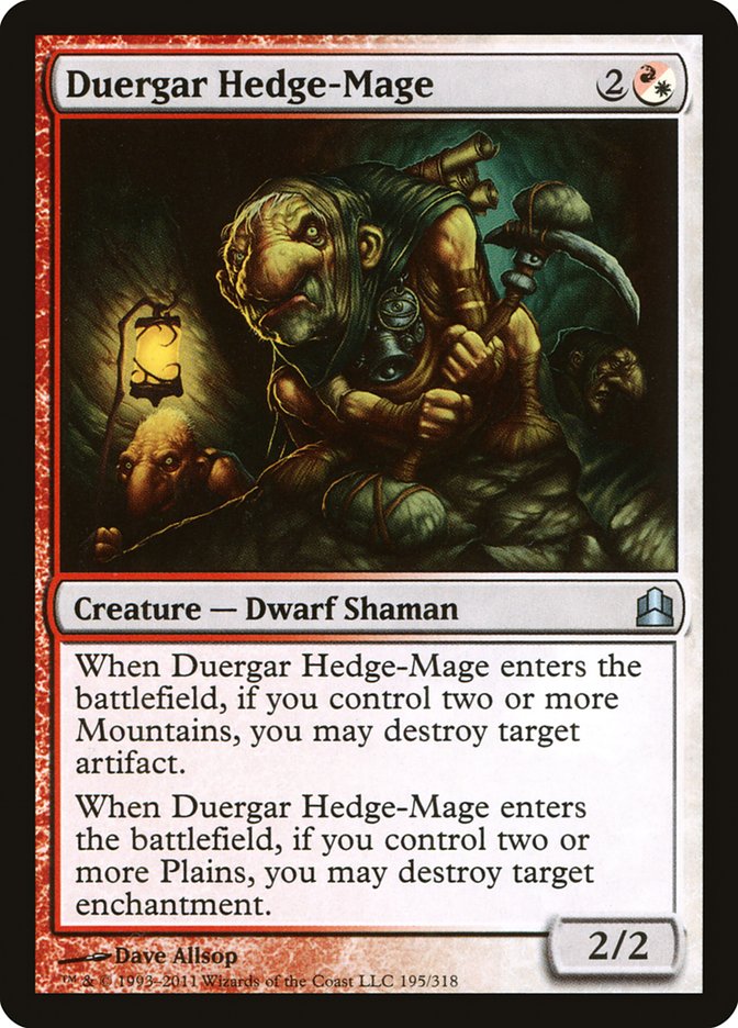 Duergar Hedge-Mage [Commander 2011] | Good Games Modbury