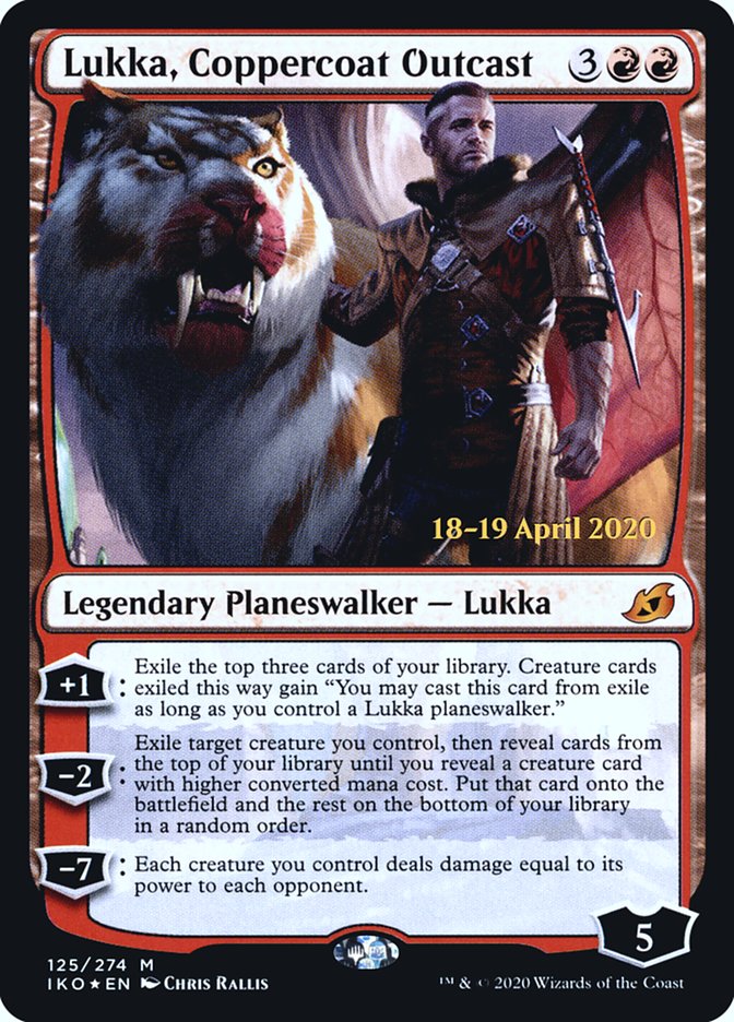 Lukka, Coppercoat Outcast [Ikoria: Lair of Behemoths Prerelease Promos] | Good Games Modbury