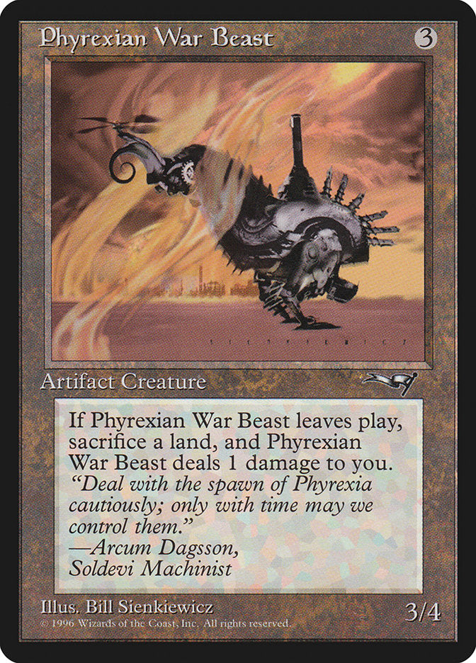 Phyrexian War Beast (Signature on Right) [Alliances] | Good Games Modbury