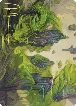 Reclaim the Wastes Art Card Gold Stamped Signature 72 (Art Series: Zendikar Rising)  | Good Games Modbury